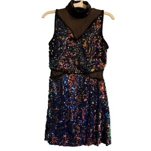 Balera Sequins Dance Dress SZ‎ Mesh Shimmer